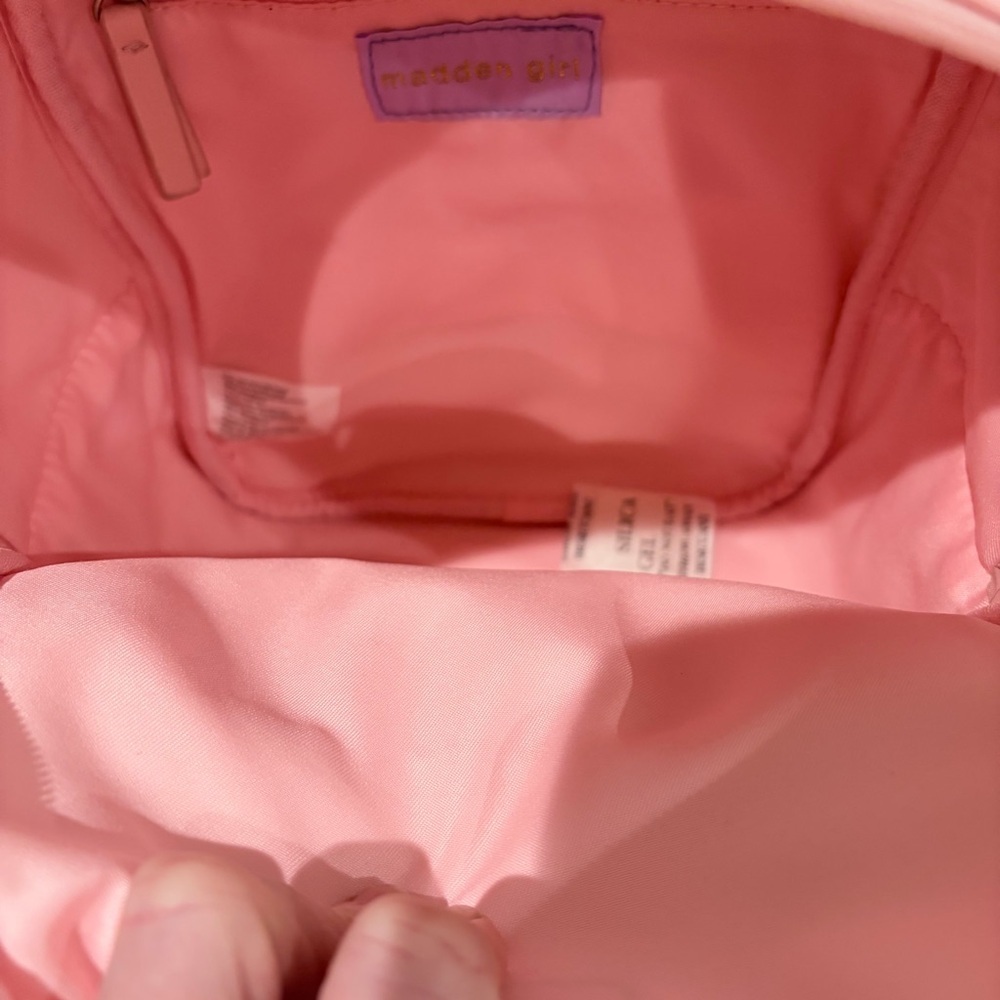 Madden Girl Pink Bow Mini Backpack Y2K Coquette NWT w/ Pouch Travel School - Picture 7 of 10